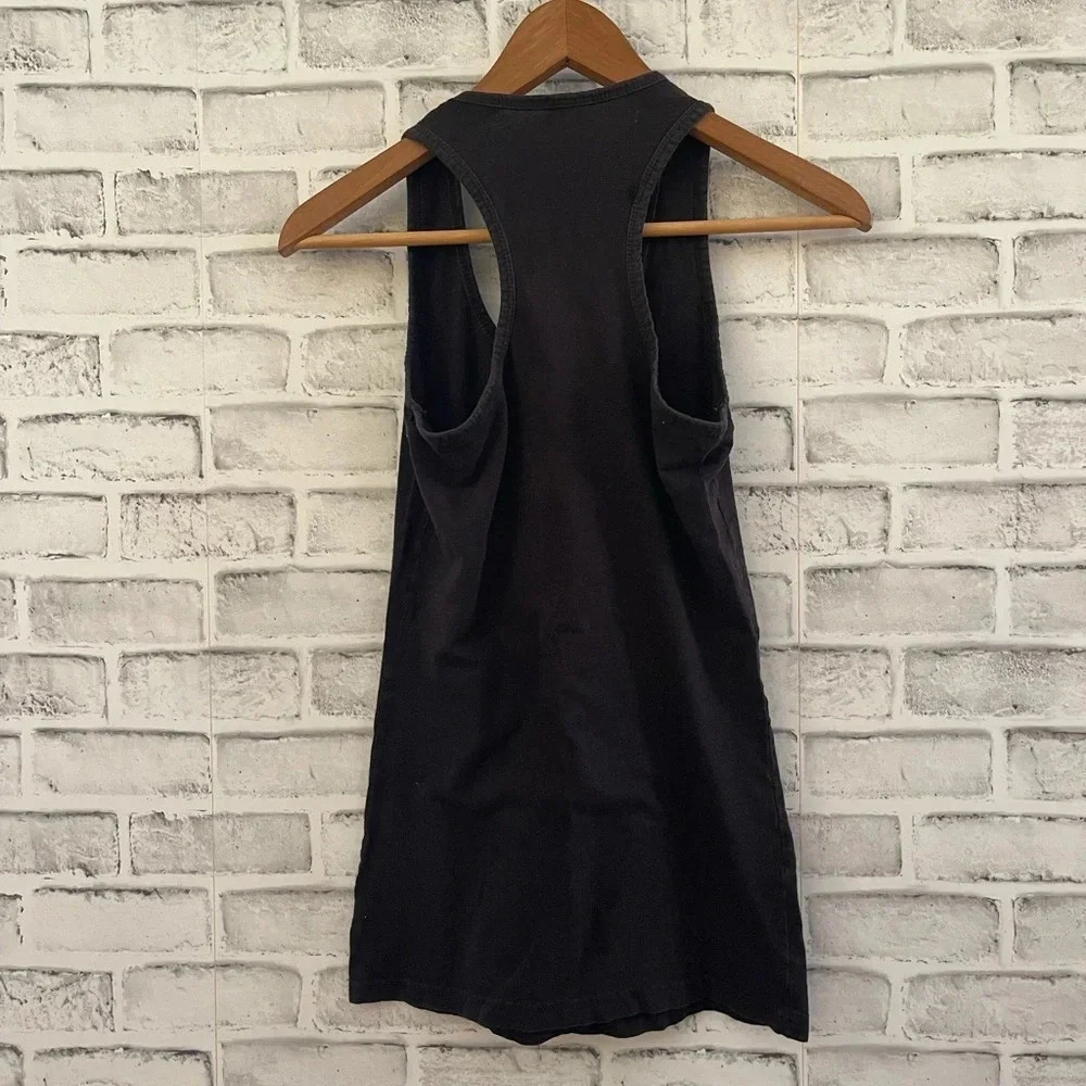 Women’s black dandelion racerback tank top “make a wish” Size Medium - Picture 2 of 4